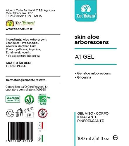 Gel orgánico facial y corporal de Aloe Arborescens | Hidratación natural | Gel A1 100 ml